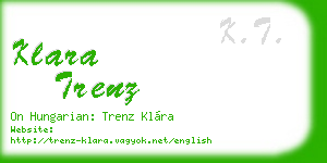 klara trenz business card